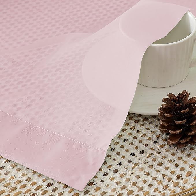 Blush Pink Sheer Curtains 63 Inches Long 2 Panels - Image 4