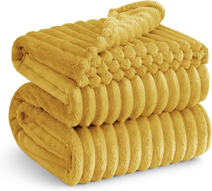 Bedsure GentleSoft Honey California King Size Blanket for Couch - Cozy Soft Blankets for Women, Cute Small Fleece Throws for Girls, Birthday Gifts for Women, 102x96 Inches
