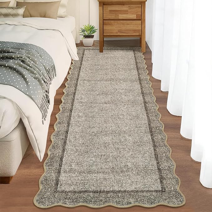 GarveeHome Scalloped Washable Runner Rug 2x6 Non Slip Kitchen Rugs - Image 7