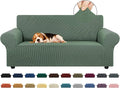 Loveseat Couch Cover, 2 Cushion Couch Slipcover, Elastic Bottom by KEKUOU
