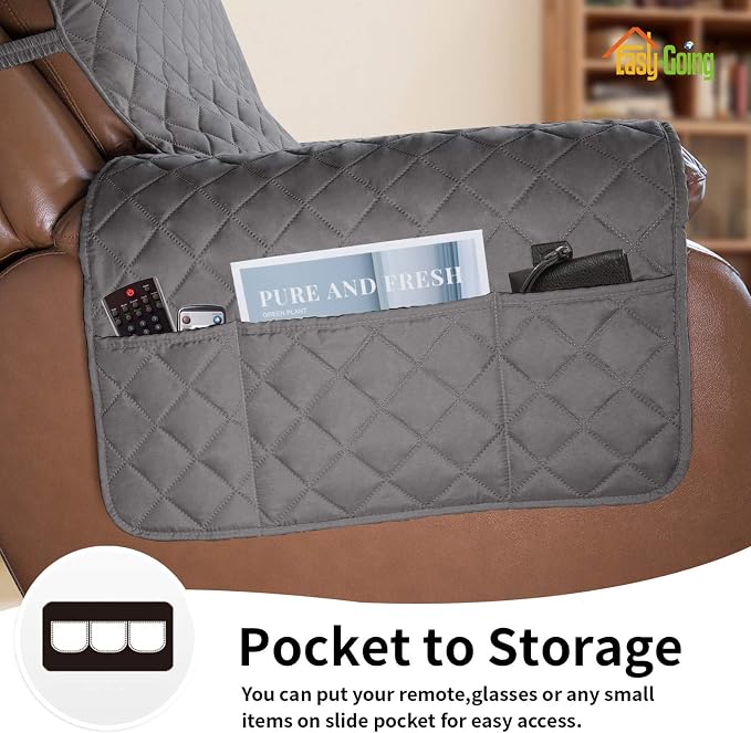 Easy-Going Reversible Couch Cover, Oversized Recliner, Water Resistant - Image 3