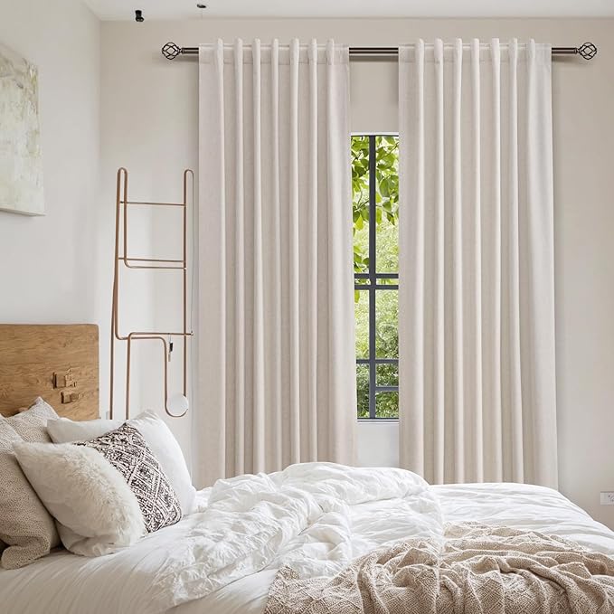 100% Blackout Curtains 90 Inch Length 2 Panels Set - Image 8
