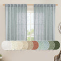 Linen Semi Sheer Curtains 48 Inch by LAMIT