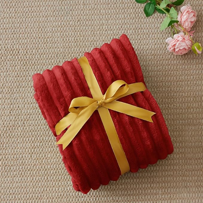 BEDELITE Striped Fleece Throw Blanket, Soft Cozy, Lightweight Warm, - Image 6