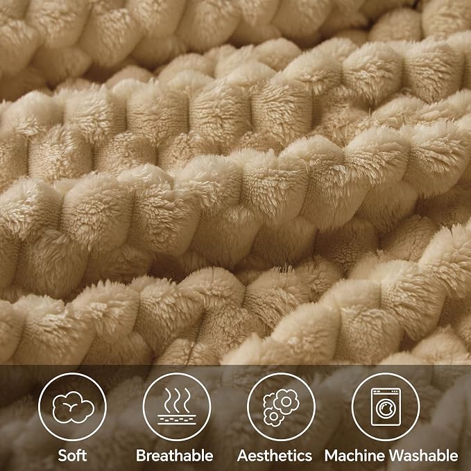 BEDELITE Camel Throw Blanket for Couch, Soft Cozy Gifts for Women, 50 * 60 | 3D - Image 2