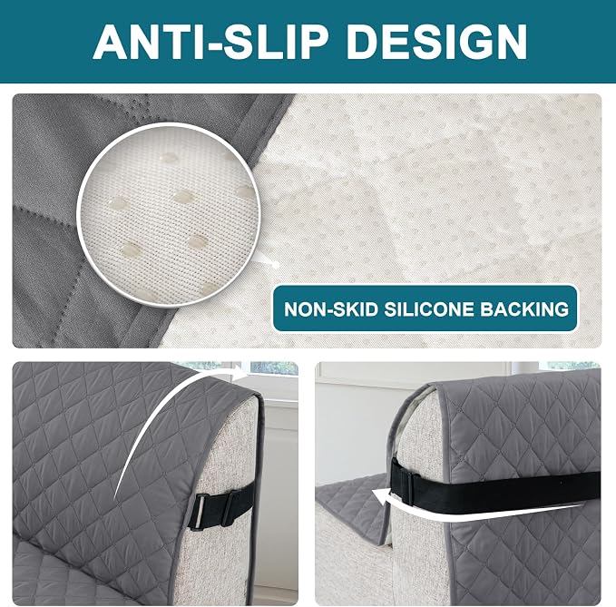 Turquoize 100% Waterproof Futon Cover Futon Slipcover Washable Armless Sofa Bed - Image 4