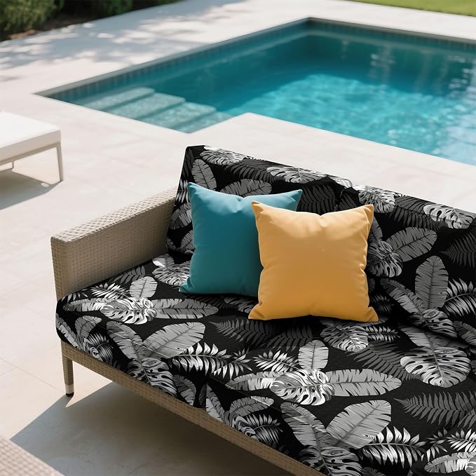 8Pcs Patio Cushion Covers Stretch Outdoor Furniture Protector Slipcovers | - Image 9