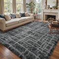 5x7 Ft Large Shag Rugs for Bedroom Living Room, Tie Dyed Ultra Soft Fluffy by Cuzwlovita