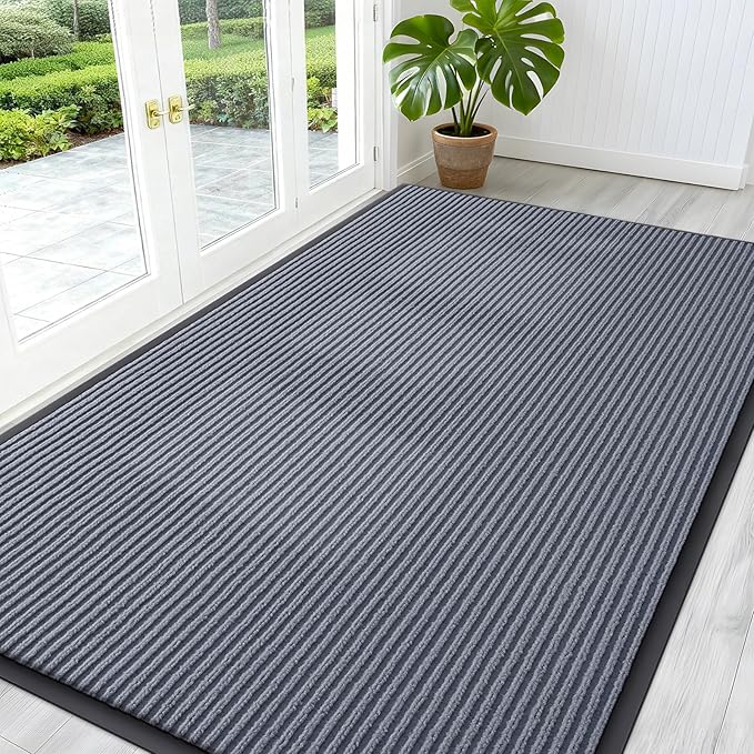 OLANLY Front Door Mat 59x34, Waterproof Heavy-Duty Indoor Outdoor Doormat | Ash by OLANLY