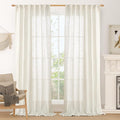 108 inch Semi Sheer Linen Curtains by LAMIT