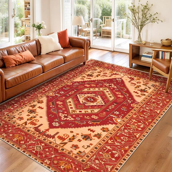 SERISSA 3x5 Washable Non Slip Boho Area Rug - Image 3
