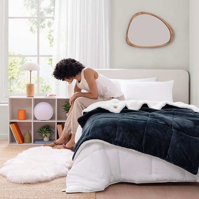 UGG Nita Throw Blanket, Reversible Fleece Blanket, Machine Washable, Soft & Cozy - Image 2