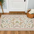 Light Pink Washable Bathroom Rug by HazoHaus