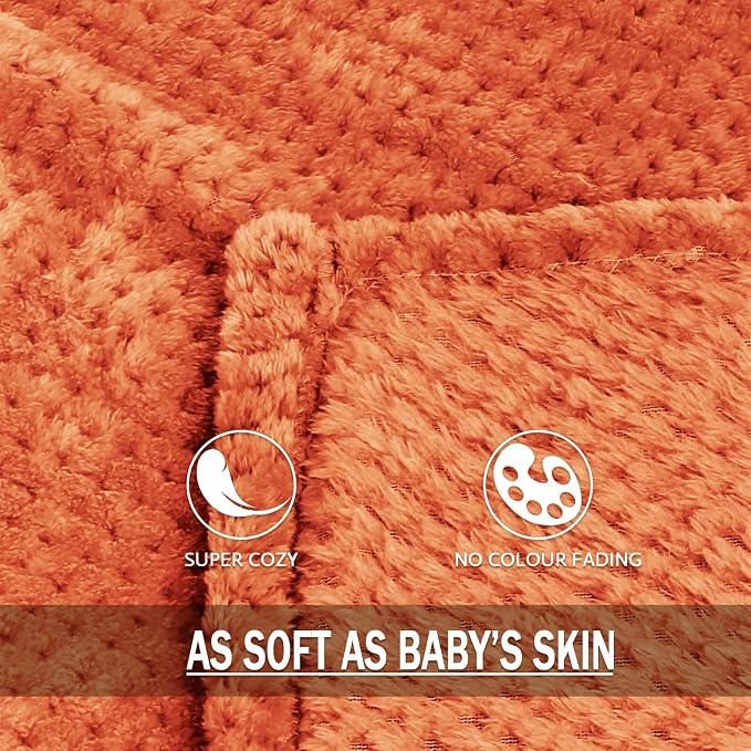 Exclusivo Mezcla Large Waffle Fleece Throw Blanket - Image 6