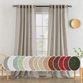 MIULEE Burlywood Birch Linen Curtains 52x96 Inch Long 2 Panels by MIULEE