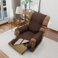 Reversible Chair Covers for Recliner Oversized, Chocolate | Recliner Oversized by LuxshareHome