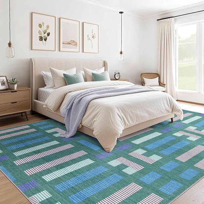 cotiled Boho 8x10 Area Rugs for Living Room: Large Moroccan Washable Rug | - Image 3