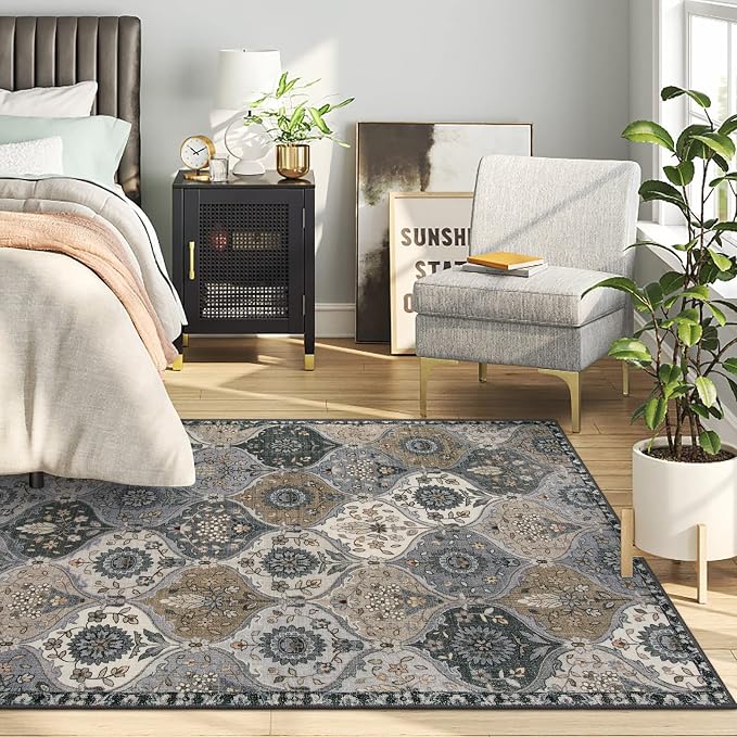 Lahome Moroccan Machine Washable Rugs, 4x6 Area Rug - Image 6