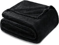 Exclusivo Mezcla Fleece Blanket Queen Size for Bed, Super Soft and Warm, All Season Use, Cozy, Plush, Lightweight, 90x90 Inches, Black