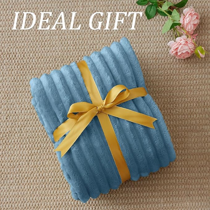 BEDELITE Ribbed Fleece Throw Blanket - Image 6