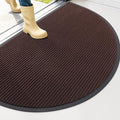 OLANLY Half Circle Front Door Mat 47x30, Waterproof Heavy-Duty Doormat | Brown by OLANLY