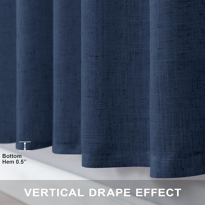 Navy Blue Curtains 38 Inch Wide - Image 8