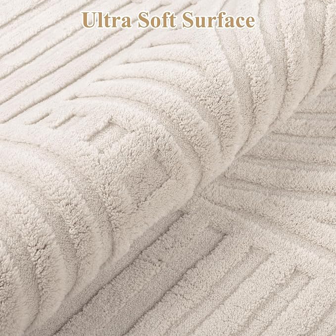 Pauwer 4x6 Area Rugs for Living Room, Modern Non Slip Washable Rug, Soft Fluffy - Image 3