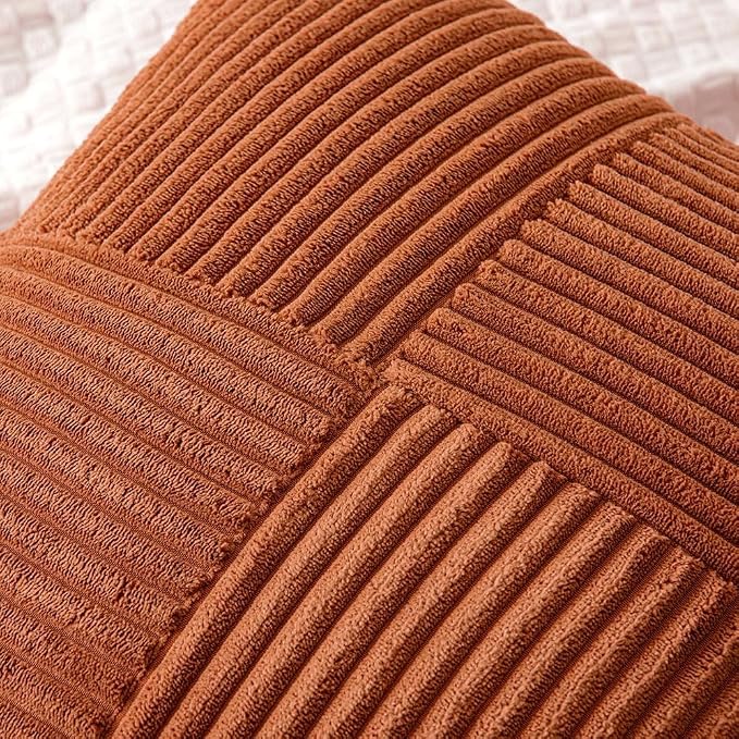 MIULEE Fall Rust Decorative Lumbar Throw Pillow Covers 14x22 Inch 2 Pack | Boho - Image 2