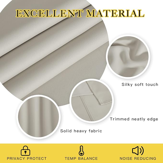 NICETOWN Extra Wide Blackout Sliding Door Curtains 95 inch Length - Image 5