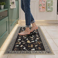 Black Hallway Runner Rug 2x5 for Bedroom Kitchen | Ultra-Thin; Boho Style; Low by WelcometoBabovid
