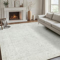 8x10 Washable Area Rugs for Living Room, Dining Room | Neutral, Ultra Soft Faux by Srugn