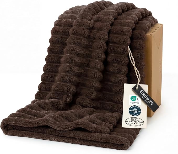 Bedsure Soft Chocolate BrownThrow Blanket by Unknown