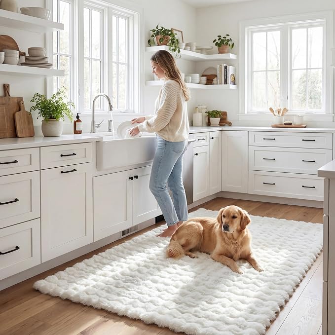 nuLOOM Jeni Off White Checkered Washable Area Rug - Image 9