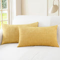 CaliTime Decorative Couch Throw Pillow Covers 26 X 16 Inches Gold | Pack of 2 by CaliTime