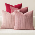 MIULEE Soft Corduroy Decorative Throw Pillow Covers Pink Series 20x20 | Set of 4 by MIULEE