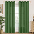 YoungsTex Forest Green Linen Curtains 80 Inches Long by YoungsTex