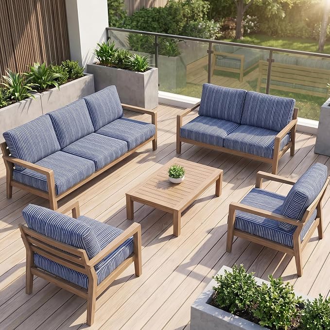 14Pcs Patio Cushion Covers Stretch Outdoor Furniture Protector Slipcovers | - Image 6