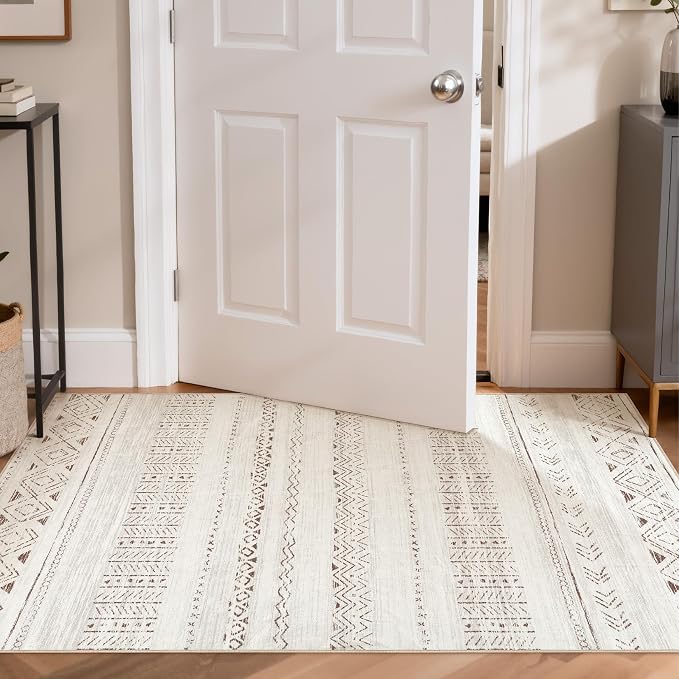 cotiled Washable 3x5 Entryway Rugs: Boho Moroccan Soft Small Rug | Solve Modern - Image 4