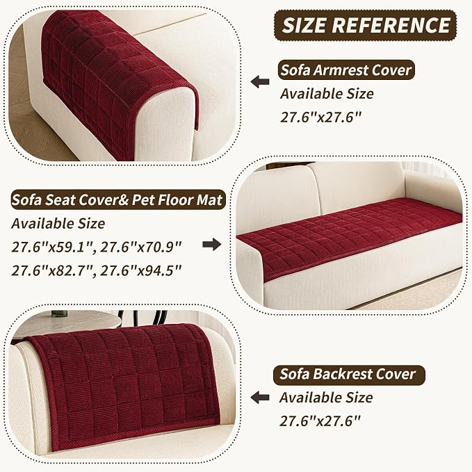 Couch Covers for Dogs Washable, Non Slip Couch Covers for Loveseat Sofa Pet - Image 3