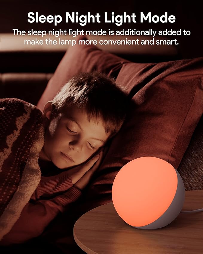 Hifree Smart Table Lamp, Dimmable Desk Lamp with App/Voice Control, LED RGB Color Changing Touch Lamp, Night Light for Bedroom Compatible with Alexa