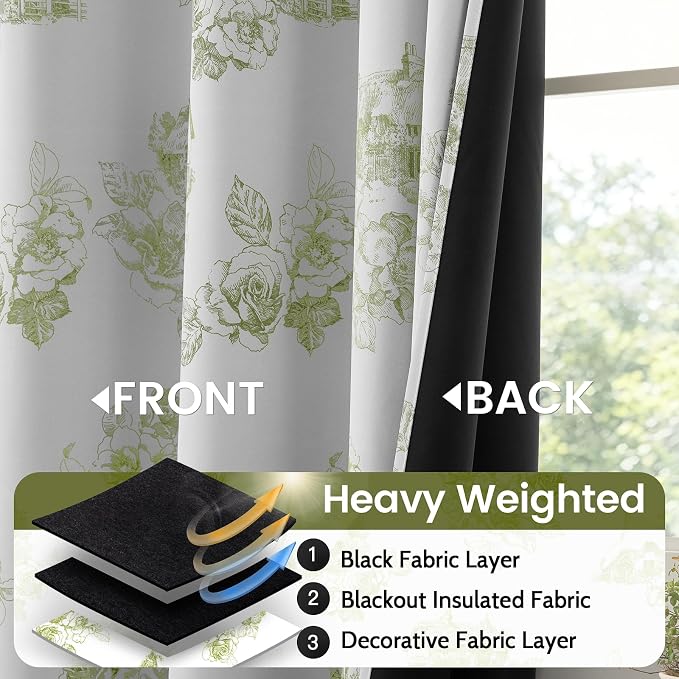 SimpleHome 100% Blackout Curtains - Image 5