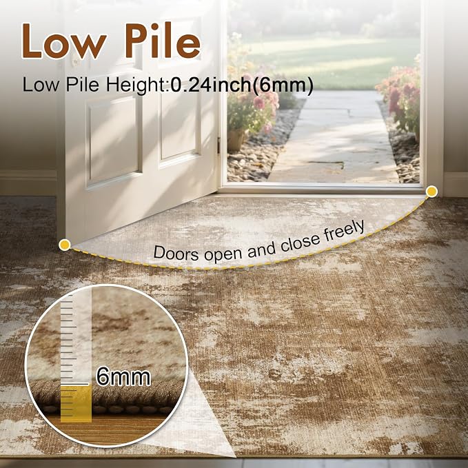 4Ft Round Area Rugs for Living Room, Soft Non-Slip Washable Rugs Modern - Image 7