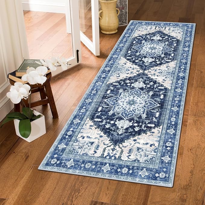 Yamaziot Washable Runner Rug, 2x5 Non-Slip Boho Vintage Hallway Rug Runner - Image 8