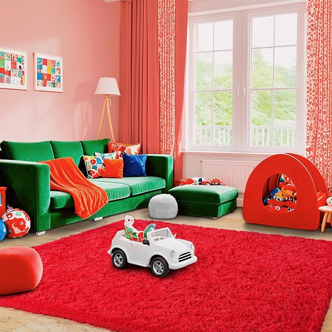 Pionblank Fluffy Area Rug for Bedroom 4x6 Feet, Indoor Plush Carpet, Cute Comfy - Image 4