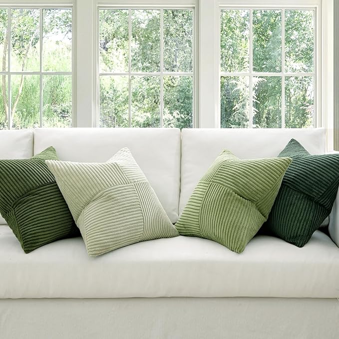 MIULEE Spring Green Decorative Throw Pillow Covers 16x16 Inch Set of 4 Boho - Image 2
