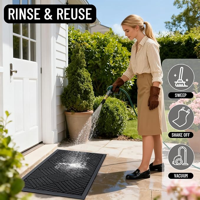 OLANLY Front Door Mat Outside Entrance 47x23, Waterproof Heavy-Duty Doormat | - Image 8