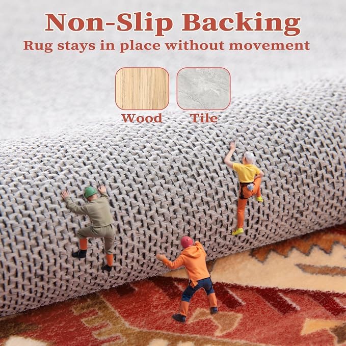 SERISSA 2x3 Washable Non Slip Boho Small Area Rug - Image 4