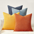 Topfinel Burnt Orange and Blue Couch Pillows Pack of 4 Decorative 16x16 Inch by Topfinel