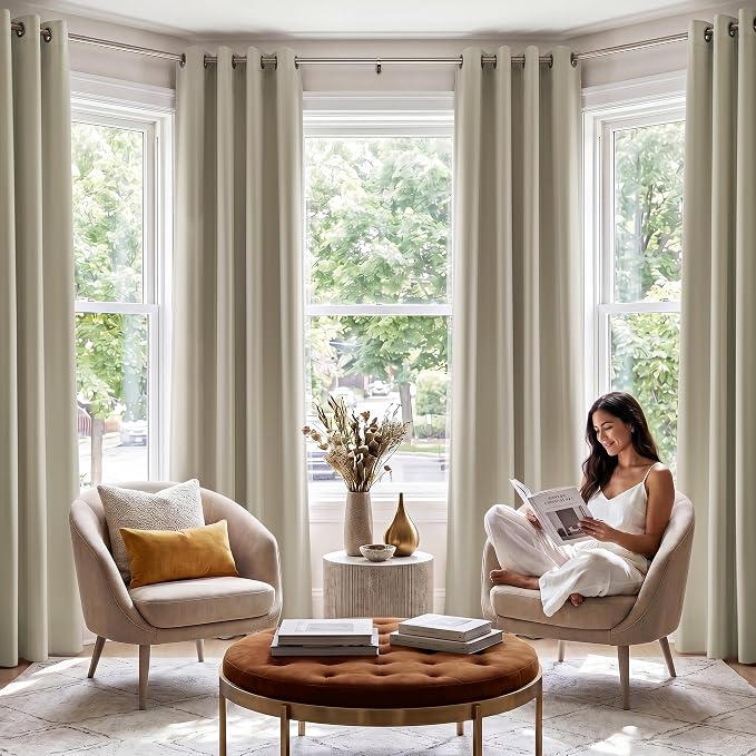 NICETOWN 100% Blackout Curtain Panels 84 inch Long - Image 3
