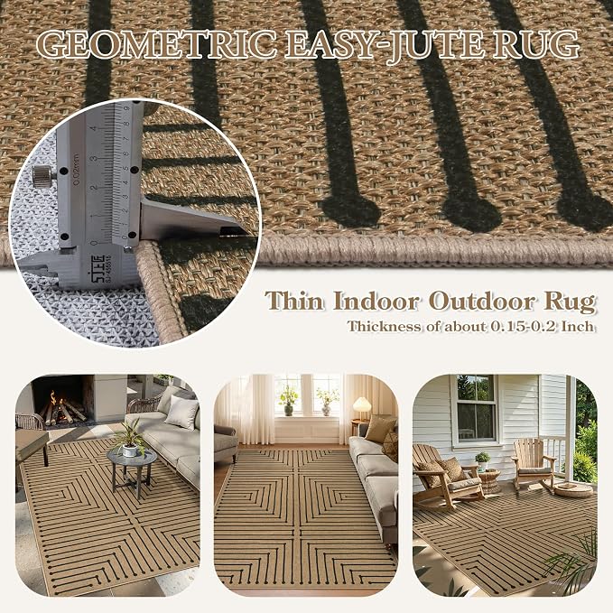 Lahome Neutral Outdoor Rug 5x7 - Image 4